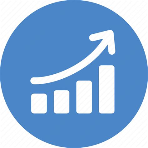 Blue Chart Circle Graph Revenue Growth Sales Success Icon