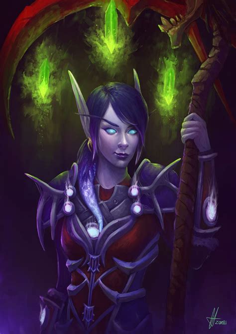 Artstation Void Elf Warlock Zaelii Art Warcraft Art World Of