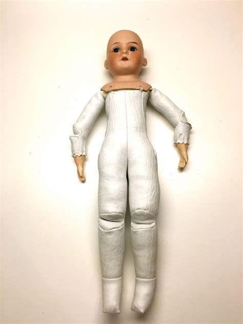 Vintage Porcelain Armand Marseille Doll Kid Leather Body Etsy