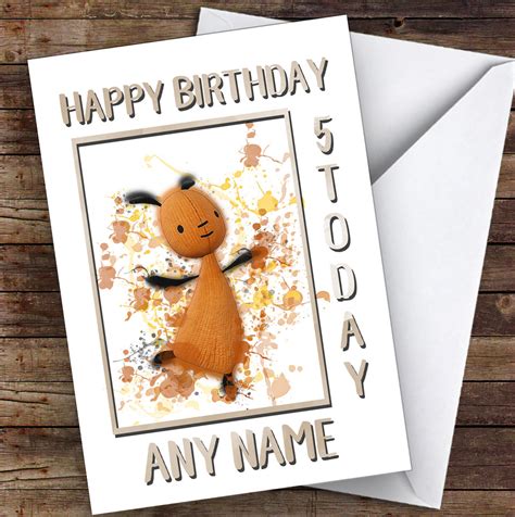 Bing Bunny Hoppity Childrens Kids Personalised Birthday Card The