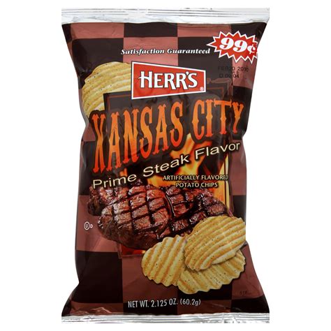Herrs Potato Chips Kansas City Prime Steak Flavor 2125 Oz 602 G