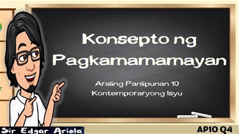 Konsepto Ng Pagkamamamayan Ap10 Q4 Youtube