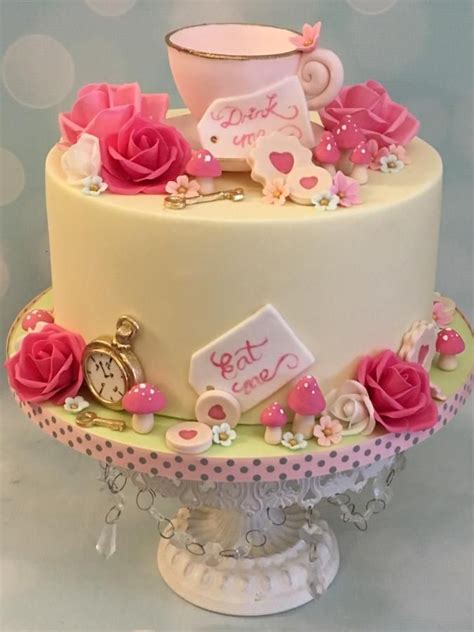 Girly Babyshower Cake By Shereen Tea Party Cake Birthday Tea Party