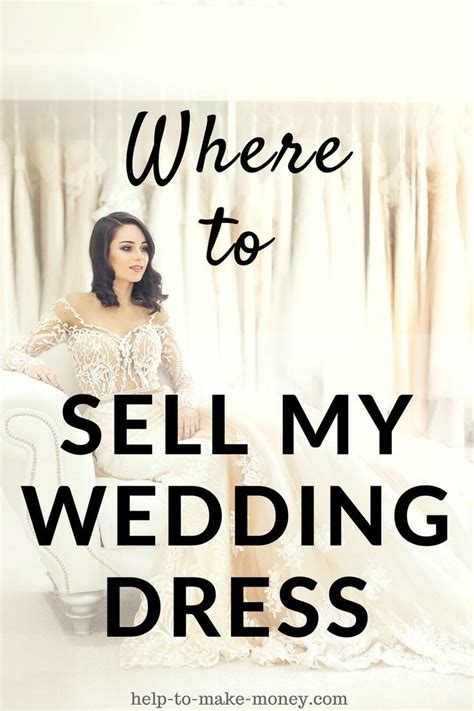 a woman sitting in a chair with the words where to sell my wedding dress