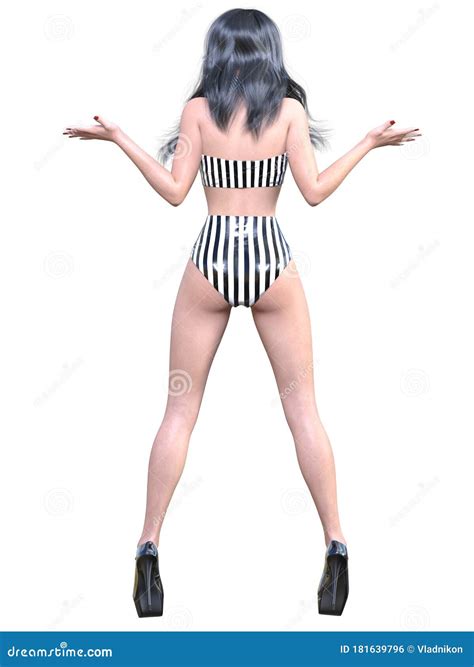 tall woman in extravagant latex body suite stock illustration illustration of bikini pretty