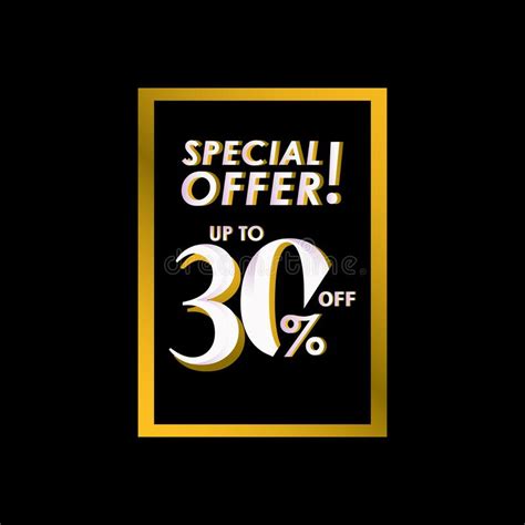 Discount Special Offer Up To 30 Off Label Vector Template Design