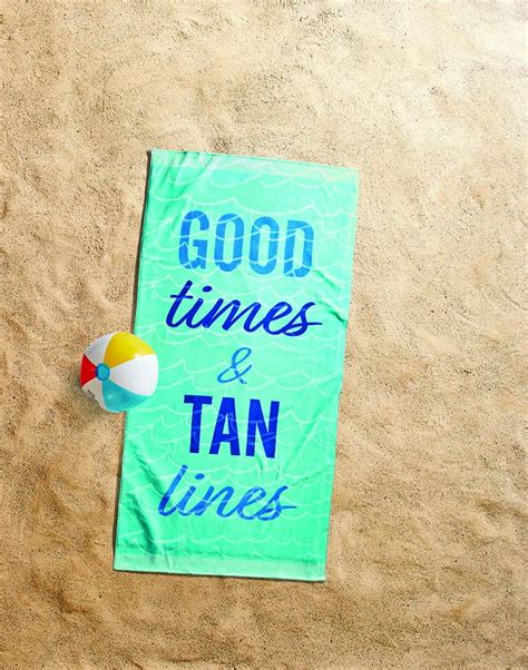 Better Homes And Gardens 100 Cotton Good Times And Tan Lines Beach Towel