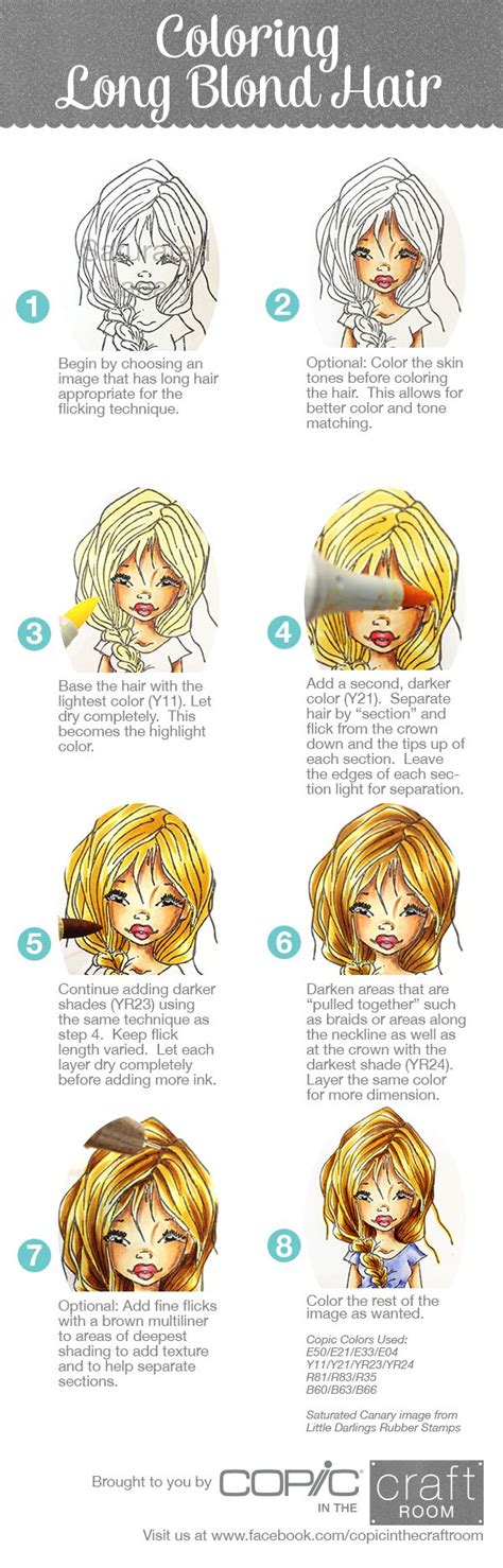An Info Sheet With Instructions On How To Draw Long Blonde Hair For