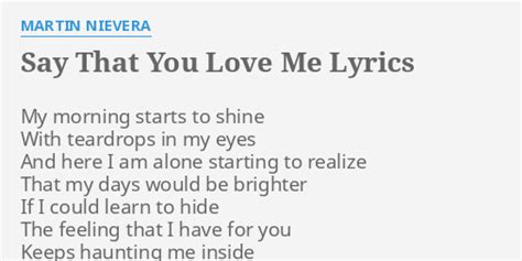 [新しいコレクション] love me love me say that you love me lyrics 305672-Love me