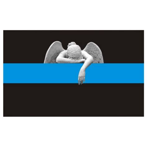 Thin Blue Line Angel Crying Police Law Enforcement Decal Etsy