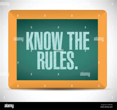 Know The Rules Illustration Design Over A White Background Stock Vector