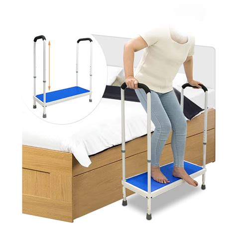 Buy Step Stool With Handle For Elderly Adults Bed Rails Assist Medical Step Stool Bed Cane Rail