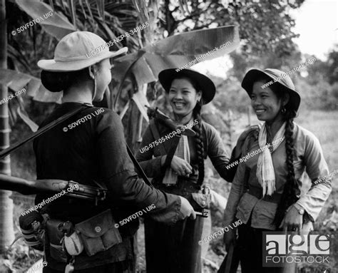 South Vietnamese Women Communist Guerrillas Vietnam War Stock Photo Picture And Rights