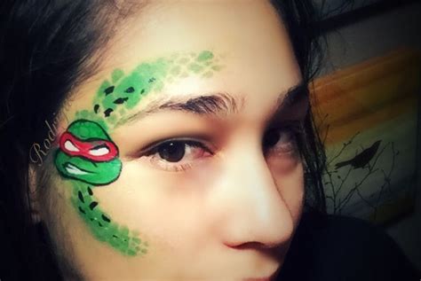Ninja Turtle Face Paint Eye Design For Those Little Ones That Dont