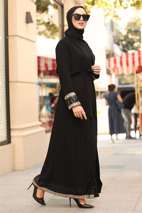 black hijab abaya 9153s neva