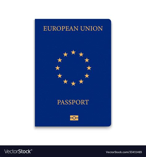 Passport European Union Royalty Free Vector Image
