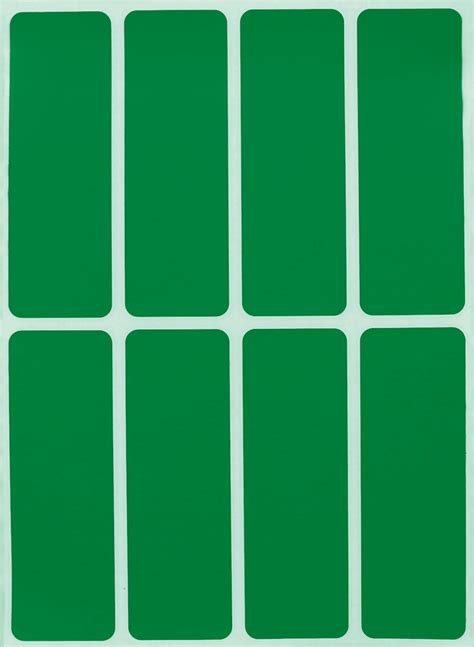 Royal Green 3x1 Permanent Adhesive Labels Color Code Stickers Rectangle