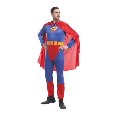 super man super hero suits sets costume cosplay superman costumes mens halloween costumes