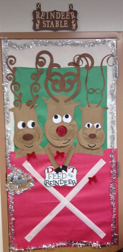 Reindeer Stable Door Revisited Christmas School Christmas Door
