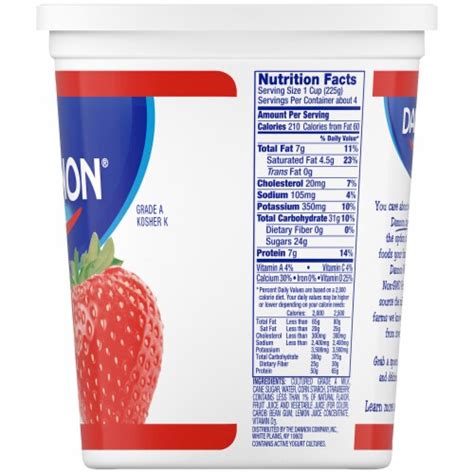 Dannon Strawberry Yogurt 32 Oz Fred Meyer