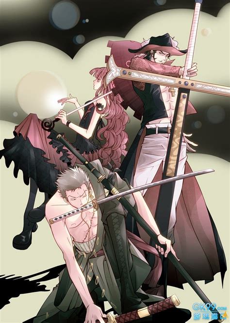 Perona Dracule Mihawk And Roronoa Zoro One Piece One Piece Pictures