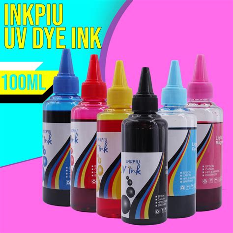 Inkpiu Dye Ink Uv Ink 100ml 6 Colors Universal Dye Ink Shopee Philippines