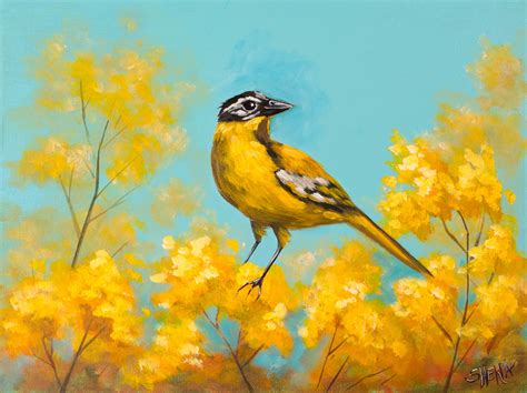 Bird In Yellow Flowers Beginners Learn To Paint Full Acrylic Art Lesson