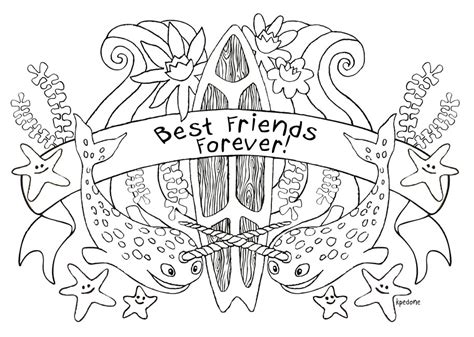More images for friends forever best friend coloring pages for adults » I love to draw.: Coloring Book Page