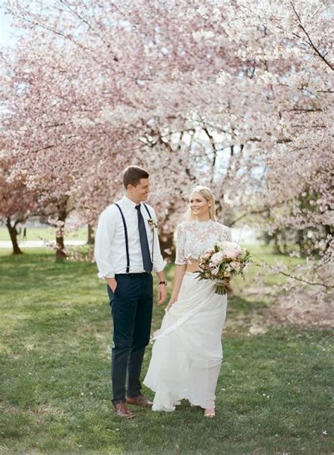 Dc Cherry Blossom Wedding Shoot On Film Wedding Shoot Snow Wedding