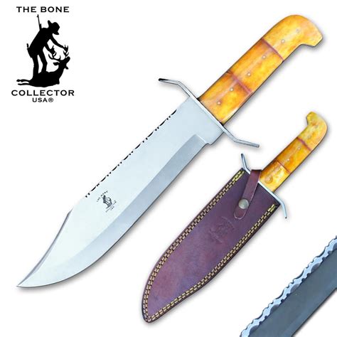 Bone Collector 15 Inch Classic Bowie Knife With Bone Handle Walmart