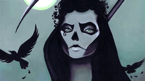 Lady Death Grim Reaper Speed Paint By Leilani Joy Youtube