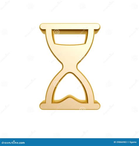 Golden Hourglass Symbol Stock Illustration Illustration Of Luxury