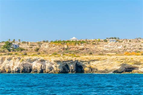 Sea Caves At Cape Greco In The South Eastern Cyprus Stock Image Image