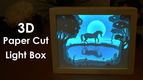How To Create A 3d Paper Cut Light Box Diy Project Youtube