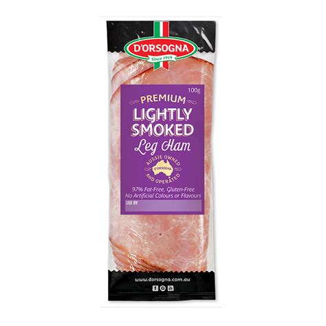Lightly Smoked Leg Ham 100g Dorsogna