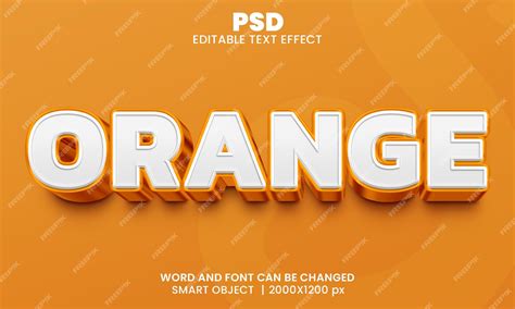 Premium Psd Orange 3d Editable Text Effect Premium Psd With Background