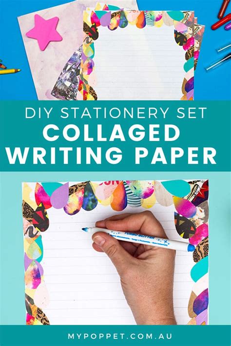 Diy Collage Letter Writing Paper Stationery Set My Poppet Makes