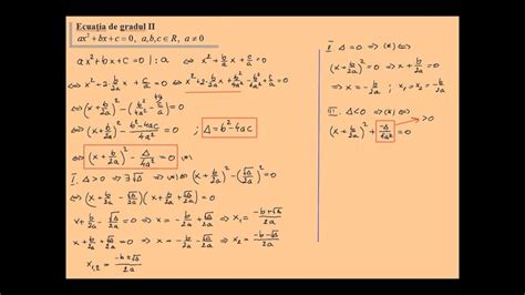 Exemple De Ecuatii De Gradul 2 Rezolvate