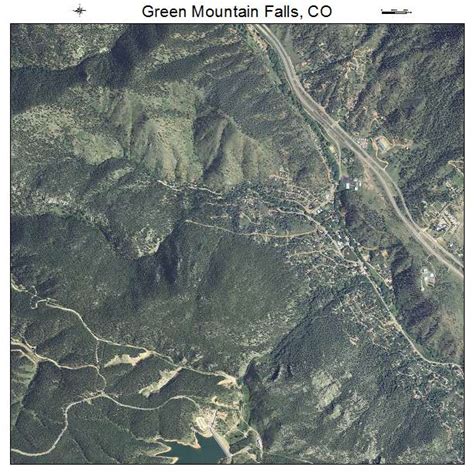 Aerial Photography Map Of Green Mountain Falls Co Colorado