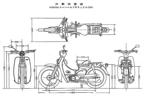 Honda C100 Dimensions