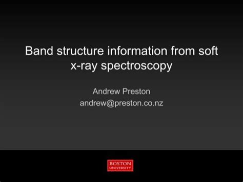Band Structure Information From Soft X Ray Spectroscopy
