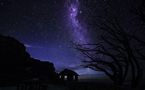 4522858 Lights Milky Way Nature Silhouette Night Cliff Stars