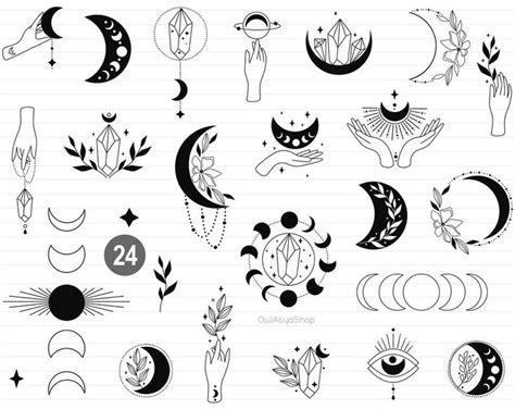 Moon Clipart Celestial Moon Svg Witch Hands Clipart Moon Etsy In 2021