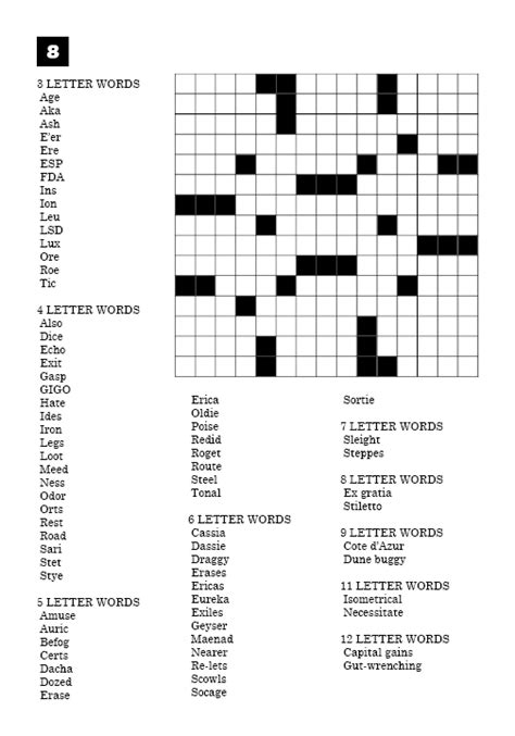 29, 2021 we've collected a number of the crossword puzzles that reader's digest runs in their large print. Word Fill In Puzzles - A Printable Puzzle Book