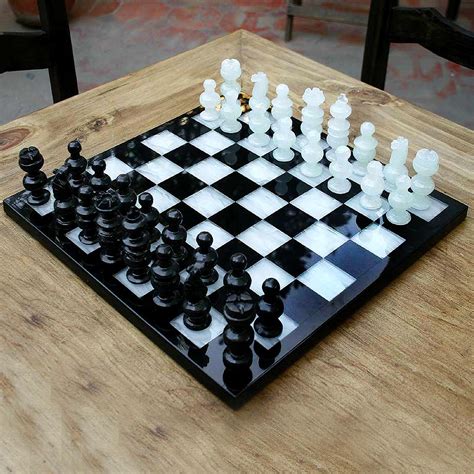 Wrought Studio Handmade Salvo Black Chess Board Game Reviews Wayfair