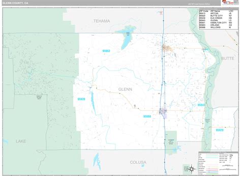 Glenn County, CA Wall Map Premium Style by MarketMAPS - MapSales.com