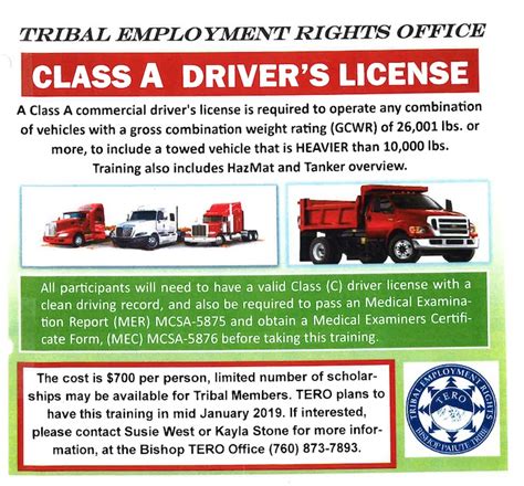 Class A Drivers License January 2019 Bishop Tero