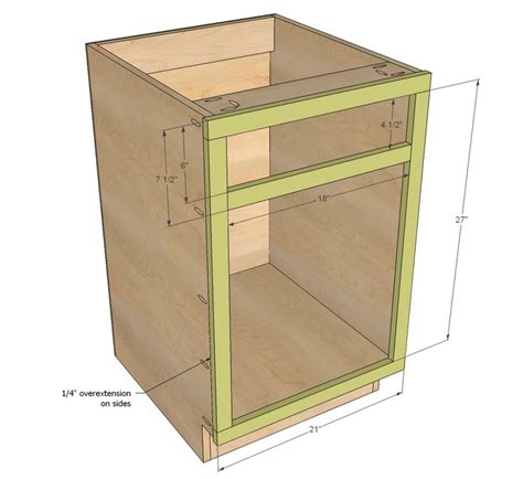 You can actually use any width, 11 3/4 just minimizes plywood scrap waste. 21" Base Cabinet Door/Drawer Combo (Momplex White Kitchen) | Kitchen base cabinets, Diy kitchen ...