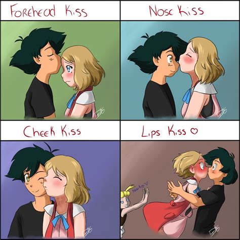 Kiss Meme Satosereamourshipping By Dragonfg28 On Deviantart Imágenes Graciosas De Pokemon