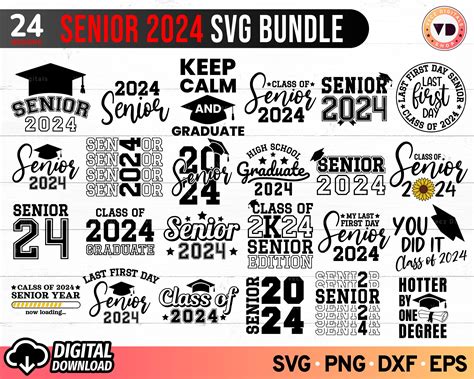Senior 2024 SVG Bundle Class Of 2024 Svg Graduation 2024 Etsy In 2023